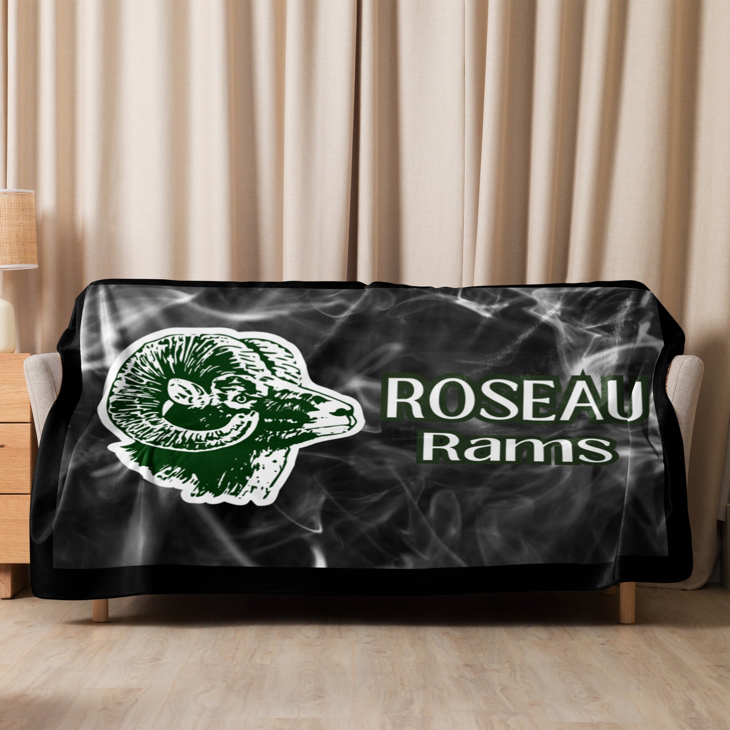 Roseau Rams Sherpa blanket