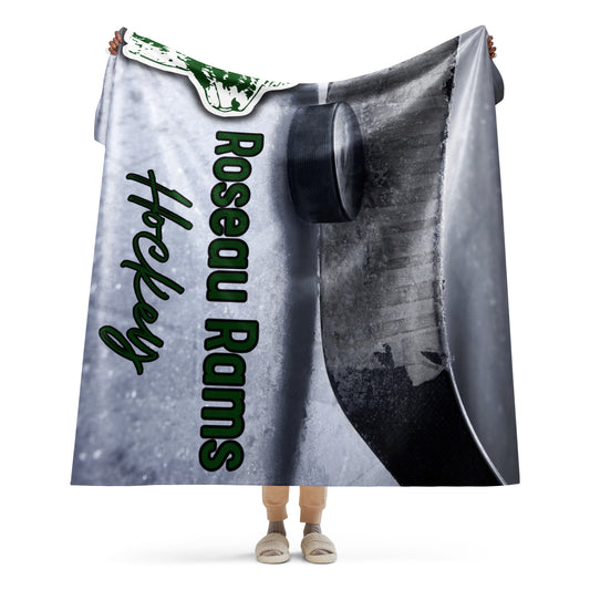 Roseau Rams Hockey Sherpa blanket