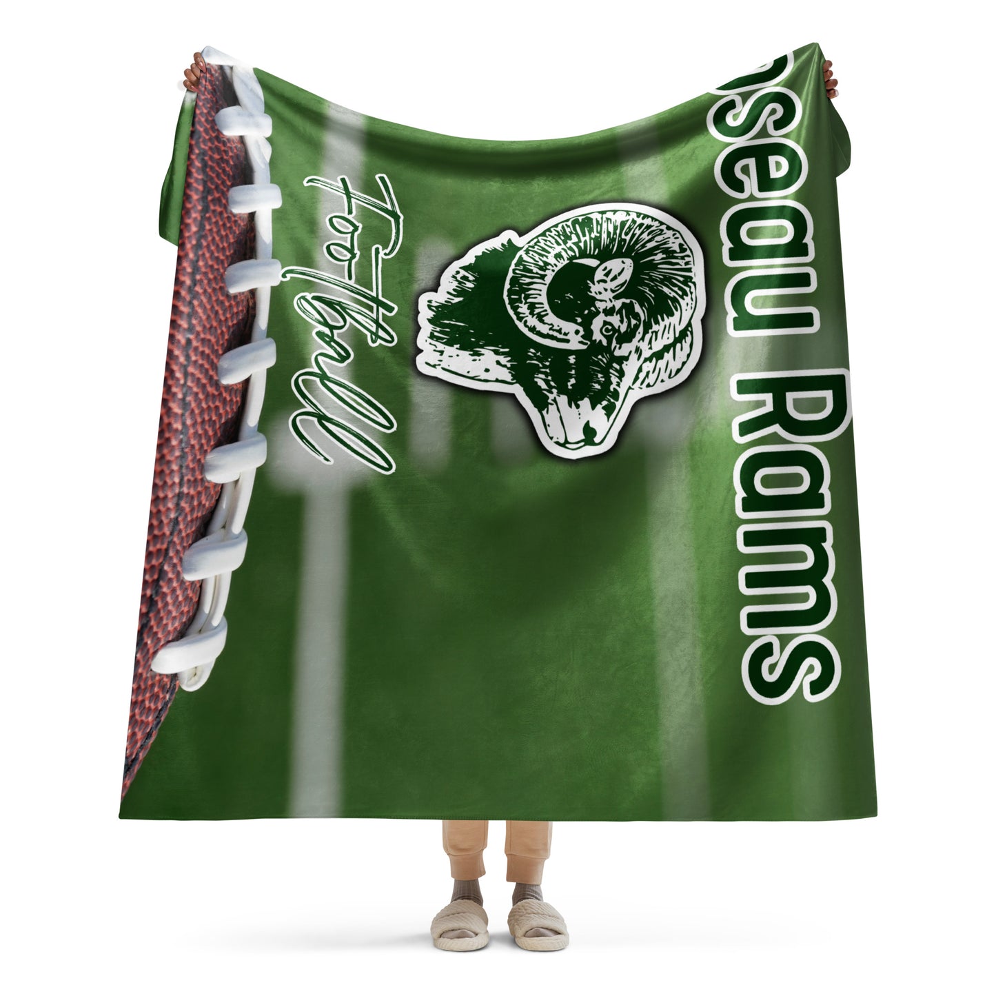 Roseau Rams Football Sherpa blanket