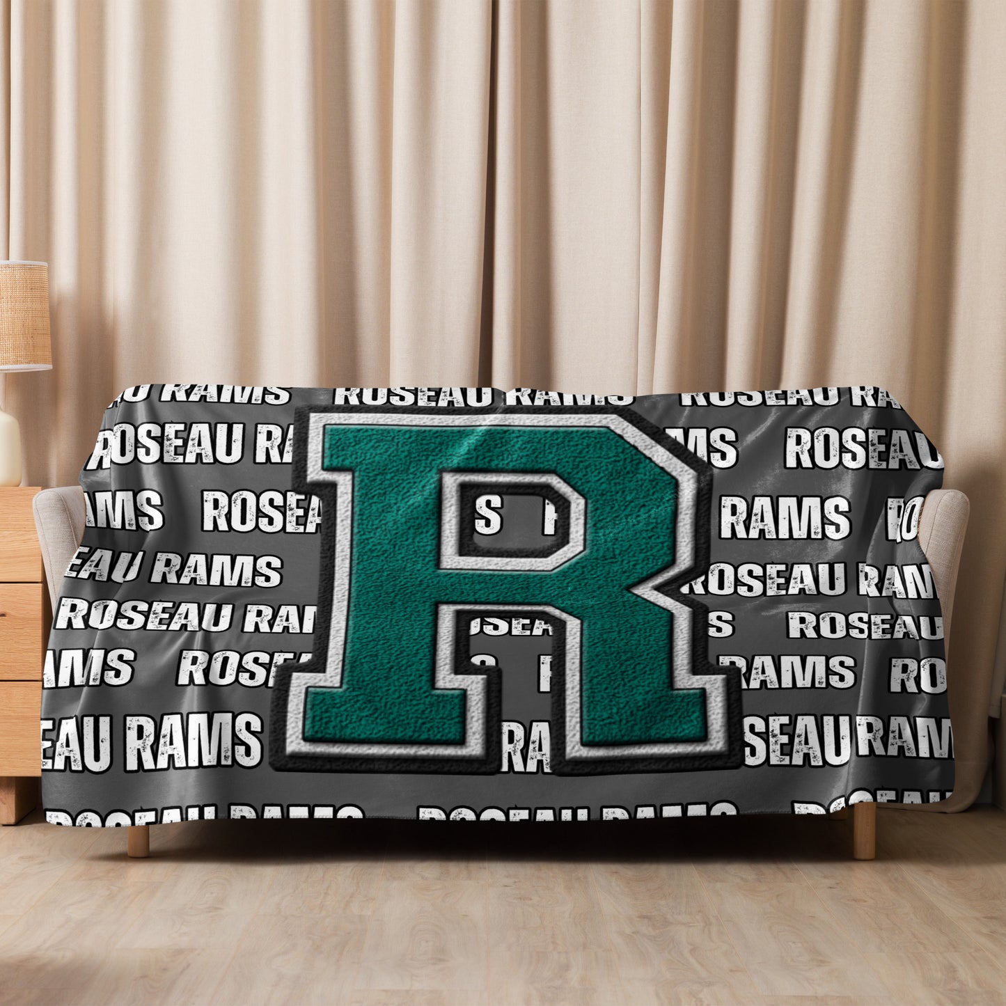 Bold Roseau Rams Sherpa blanket