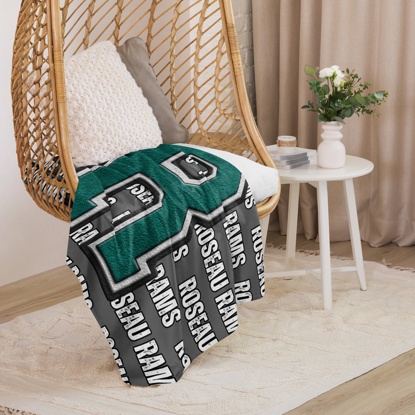 Bold Roseau Rams Sherpa blanket