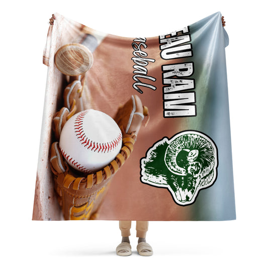 Roseau Ram Baseball Sherpa blanket