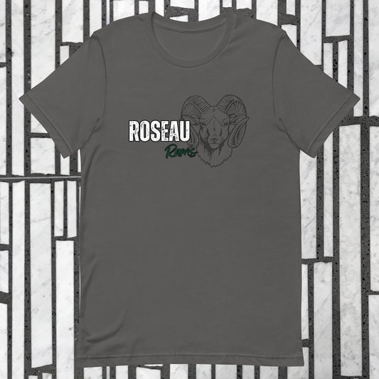 Full Ram Head on Asphalt Gray Unisex t-shirt