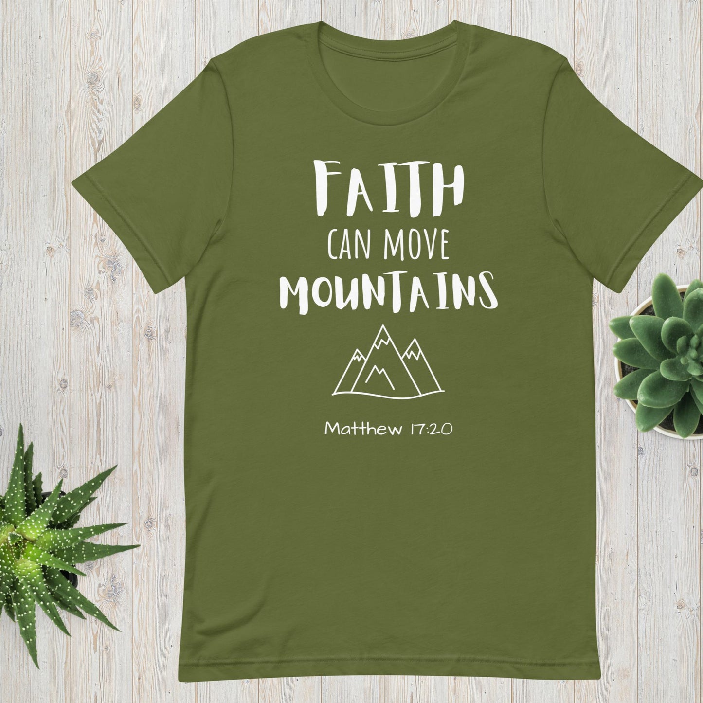 Faith Can Move Mountains Unisex t-shirt